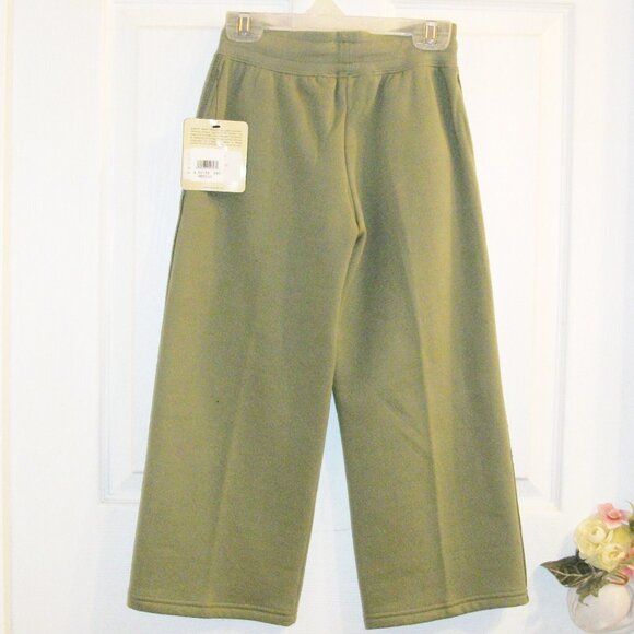 WOOLRICH NWT Girl's Sz M 5/6 Sage Green Soft Sweat Pants Drawstring Waist - Picture 6 of 7